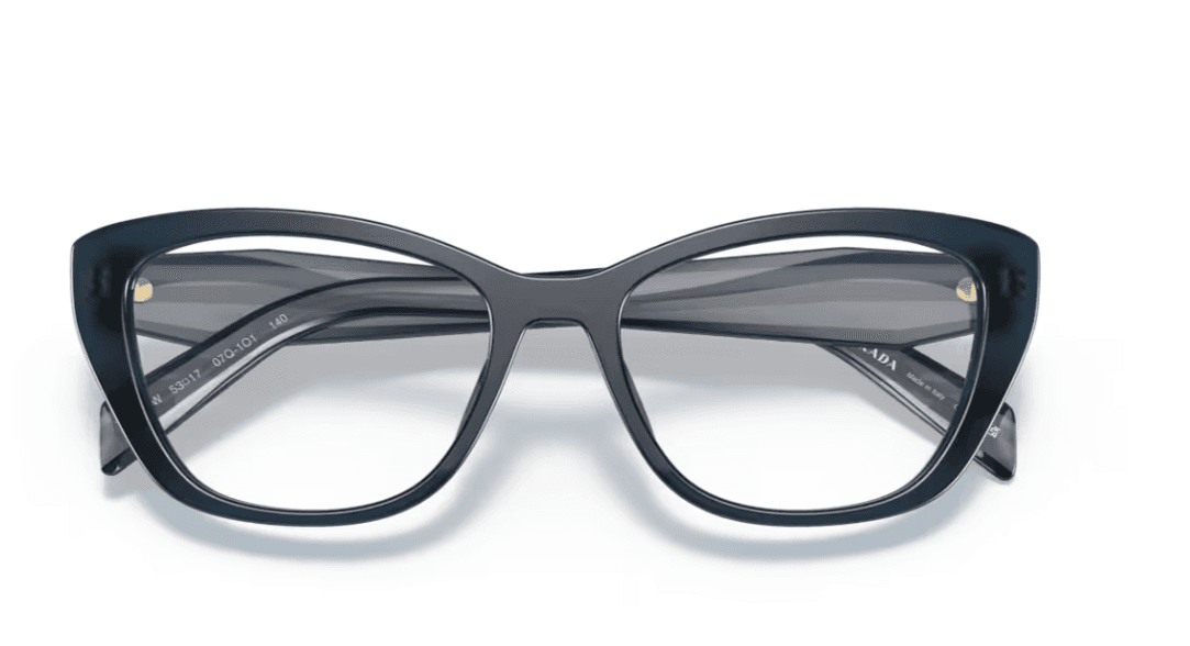 Prada 19WV Azul — Frente (hastes abertas)